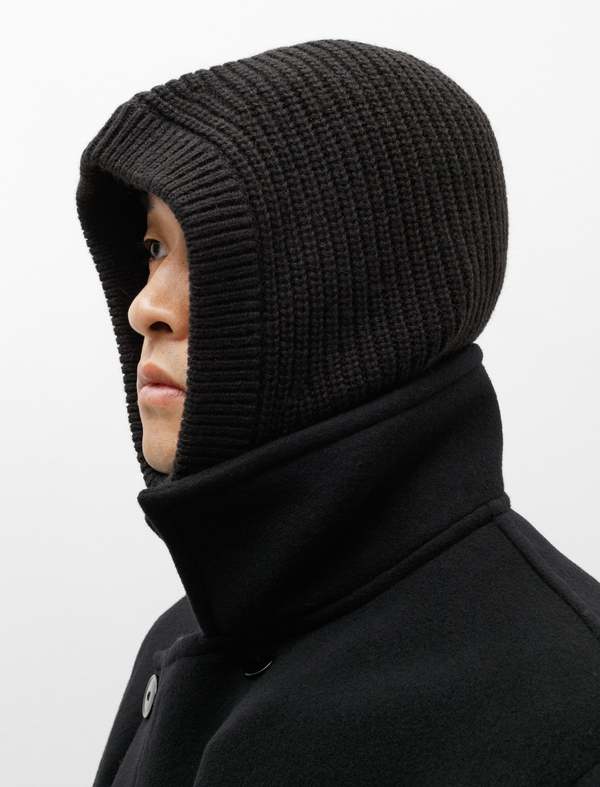 Lemaire Knitted Hood - Black | Garmentory