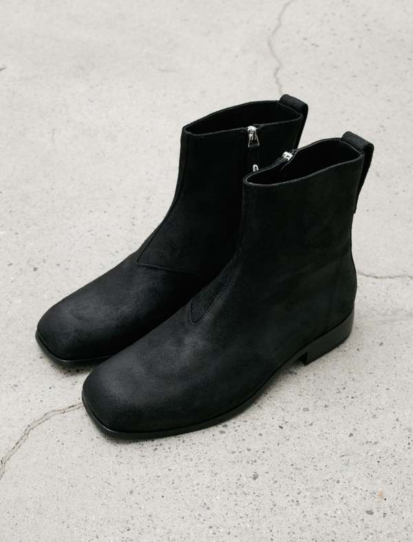 Our Legacy Michaelis Boot Waxy Suede - Black | Garmentory
