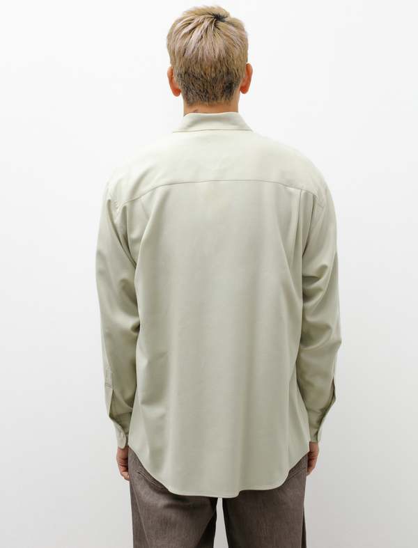 Auralee Super Light Wool Shirt - Light Khaki | Garmentory