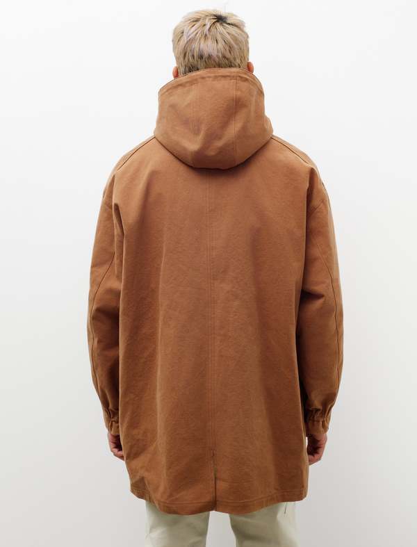 Auralee Washed Heavy Canvas Liner Coat - Brown | Garmentory