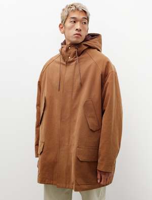 Auralee Washed Heavy Canvas Liner Coat - Brown | Garmentory