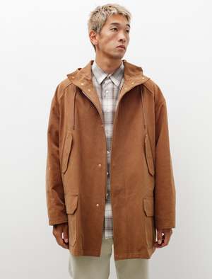 Auralee Washed Heavy Canvas Liner Coat - Brown | Garmentory