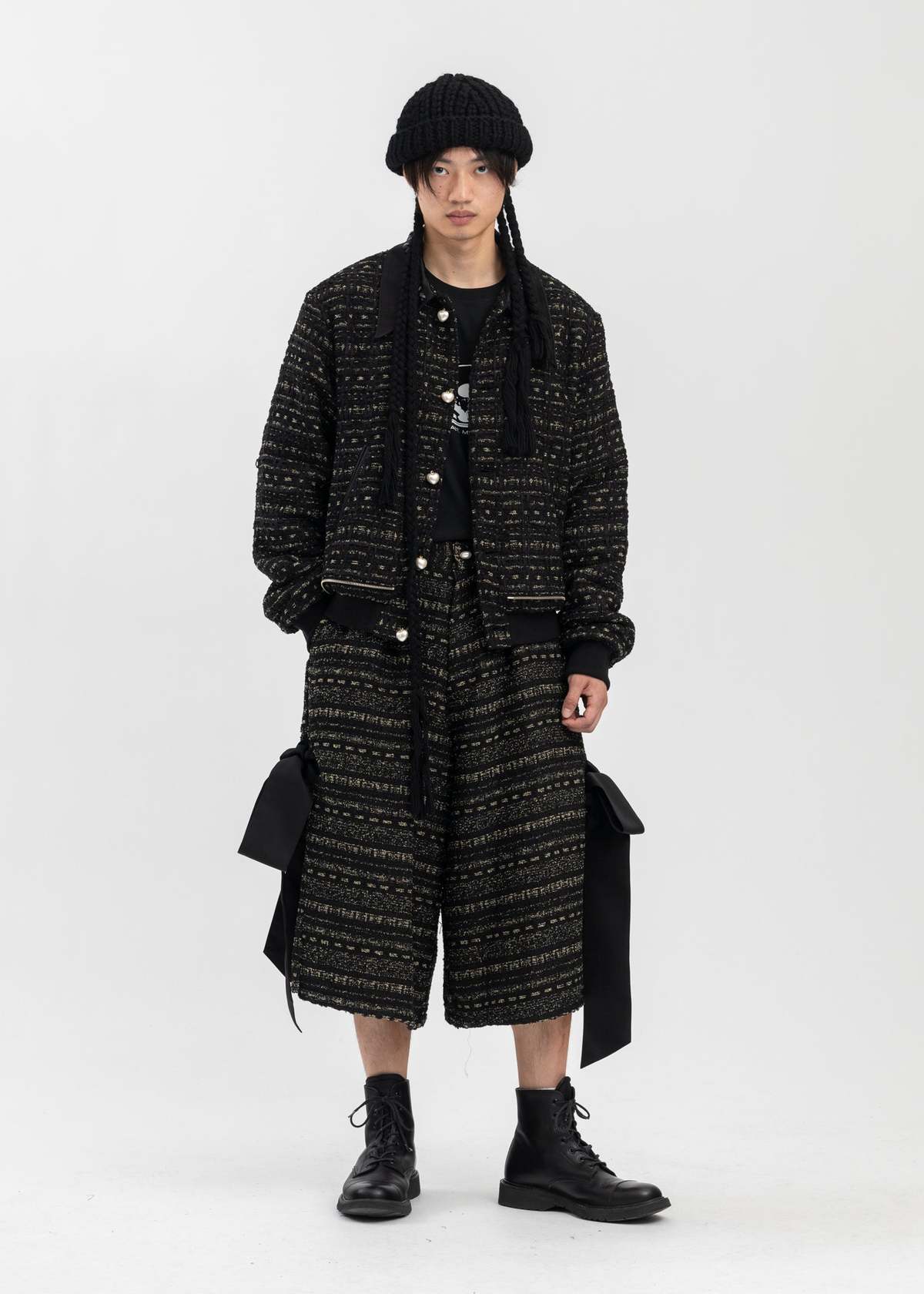 ジャケット・アウター KIDILL BIJOU LILY-YARN TWEED JACKET 44 Kidill Bijou Lily-yarn Tweed Jacket - Black Multi | Garmentory