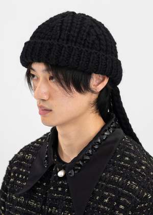 Kidill Dreadlocks Handmade Knit Cap - Black | Garmentory