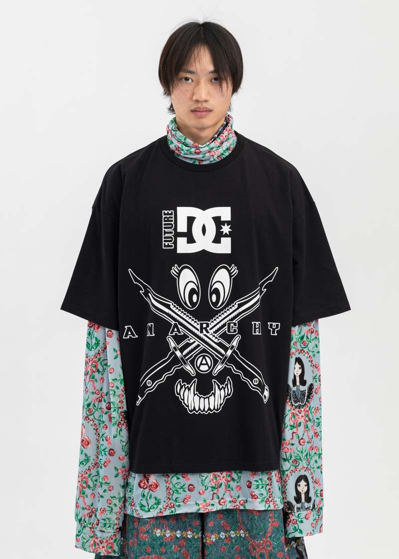 SHORT SLEEVE WIDE TEE COLLAB WITH DC SHOES ANARCHY - WHITE