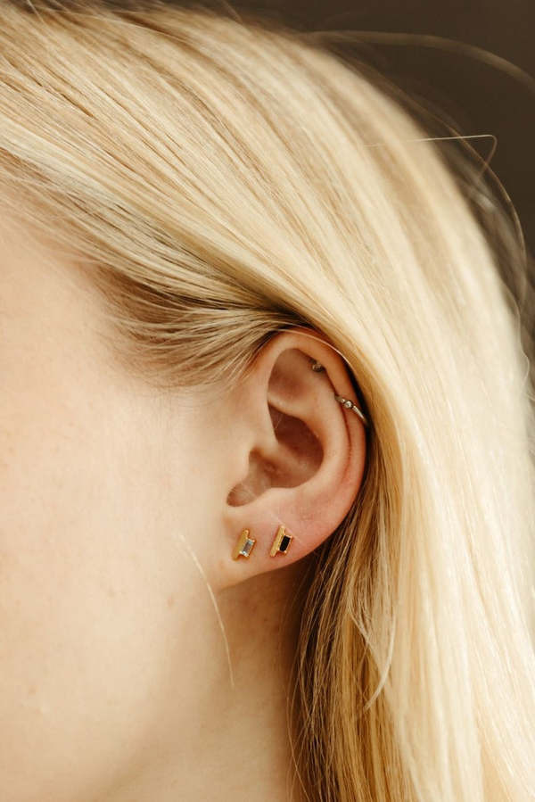 Sierra Winter Jewelry Shadow Earrings - Blue Topaz