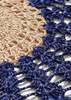 Caramel Raffia Large Round Placemat - Navy/Natural - Thumbnail 2