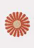 Caramel Raffia Large Round Placemat - Orange/Natural - Thumbnail 1