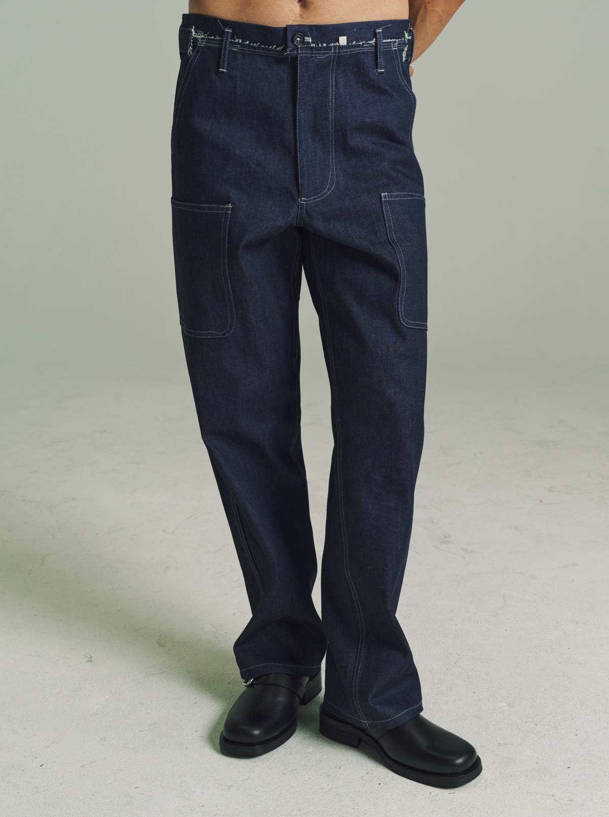 パンツ CAMIEL FORTGENS WORKER PANTS BLACK NAVY Camiel Fortgens Worker Pants Black Heavy Tech Nylon - XL NWT