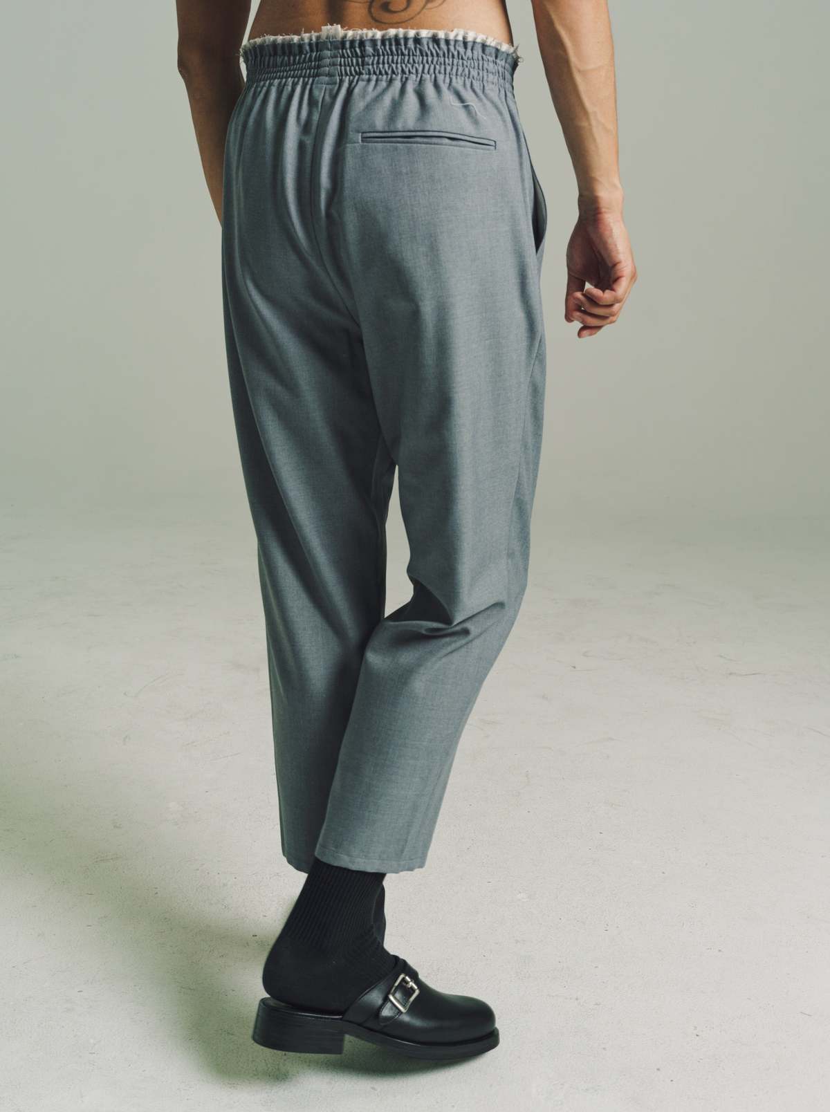 Camiel Fortgens Wool Twill Grandma Pants - Light Grey/Blue