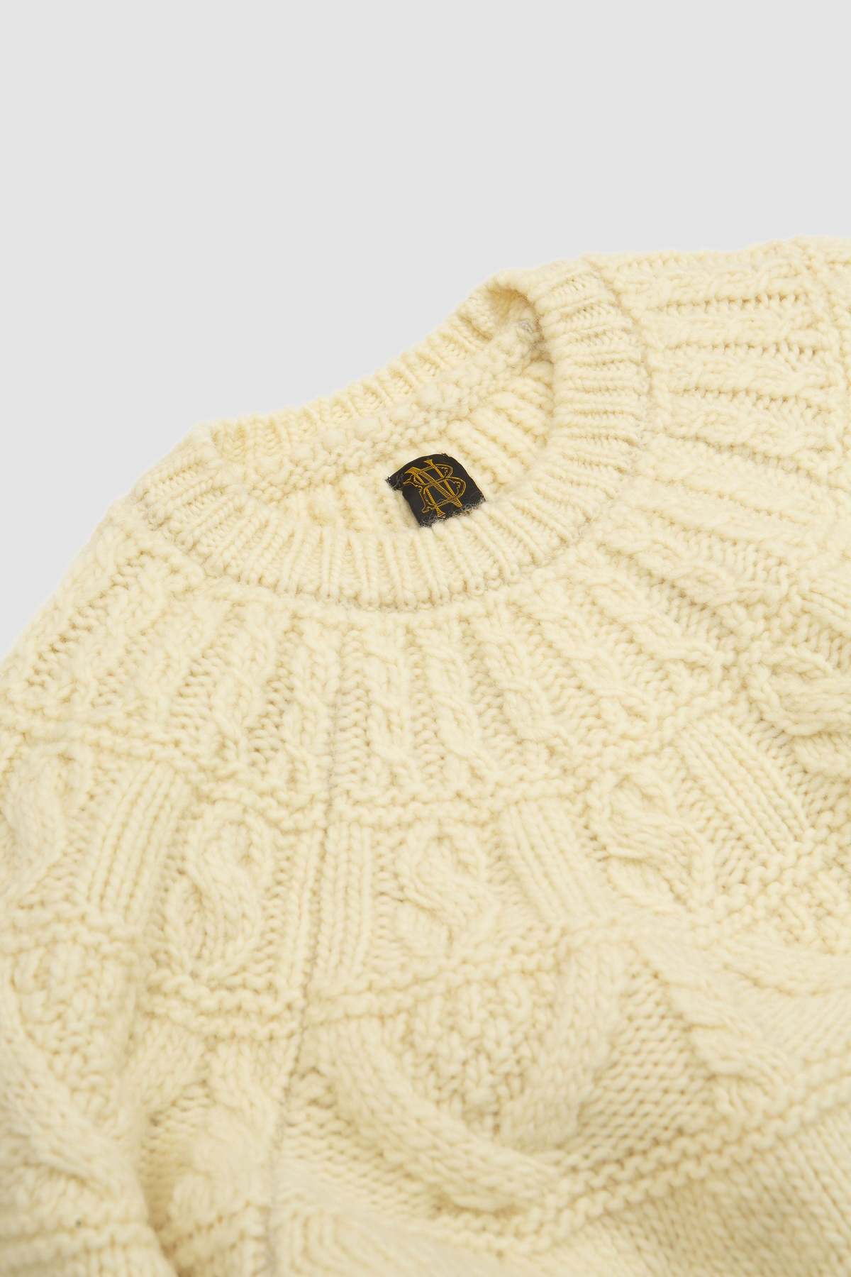 Batoner Spread Alan Crew Neck - Ivory | Garmentory