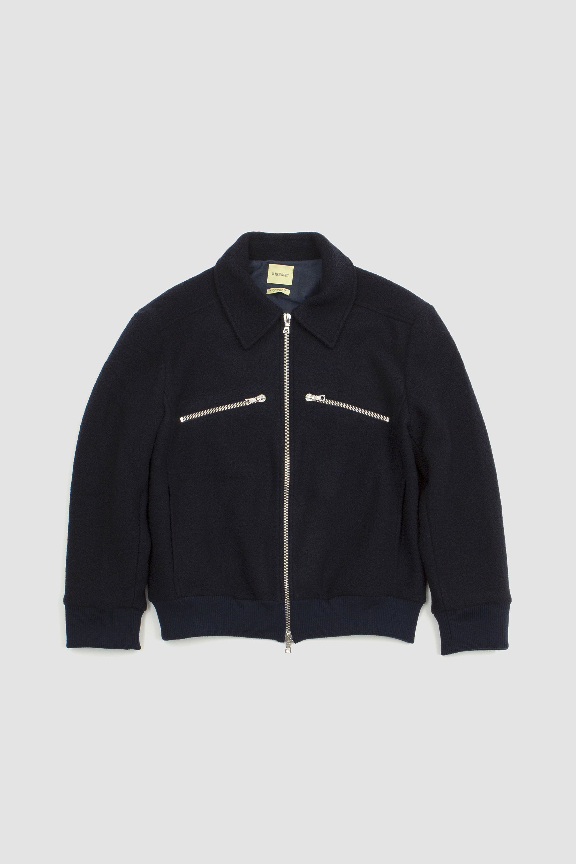De Bonne Facture Zipped Mechanician Blouson - Navy | Garmentory