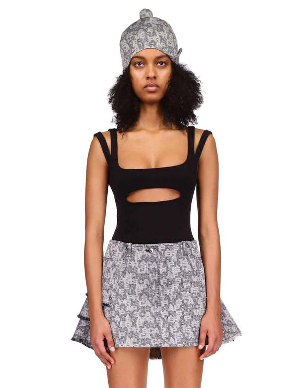 Priscavera Cut-Out Tank Top Priscavera Cut-Out Tank Top