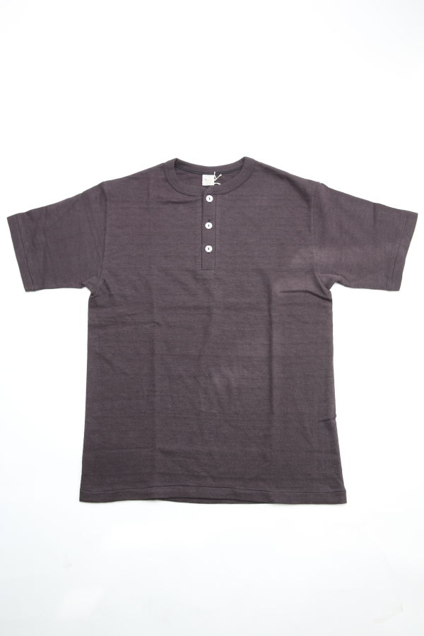 Warehouse & Co. Henley Neck T Shirt - Sumikuro Ink Black