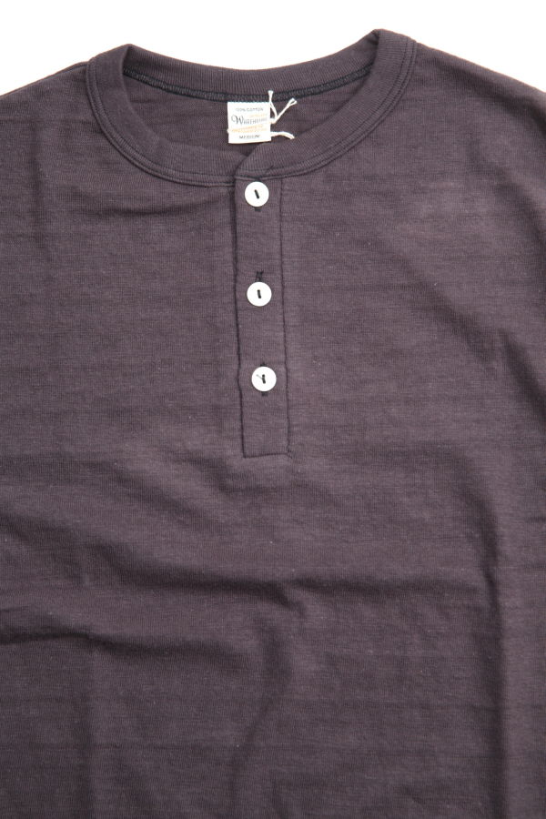 Warehouse & Co. Henley Neck T Shirt - Sumikuro Ink Black