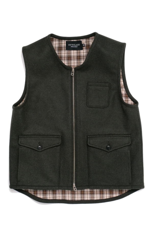 Outclass Wool Field Vest - Olive