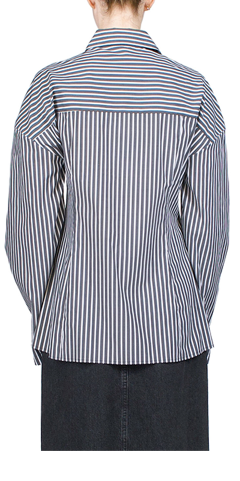 Priscavera Laced Button Down - Black Stripe | Garmentory