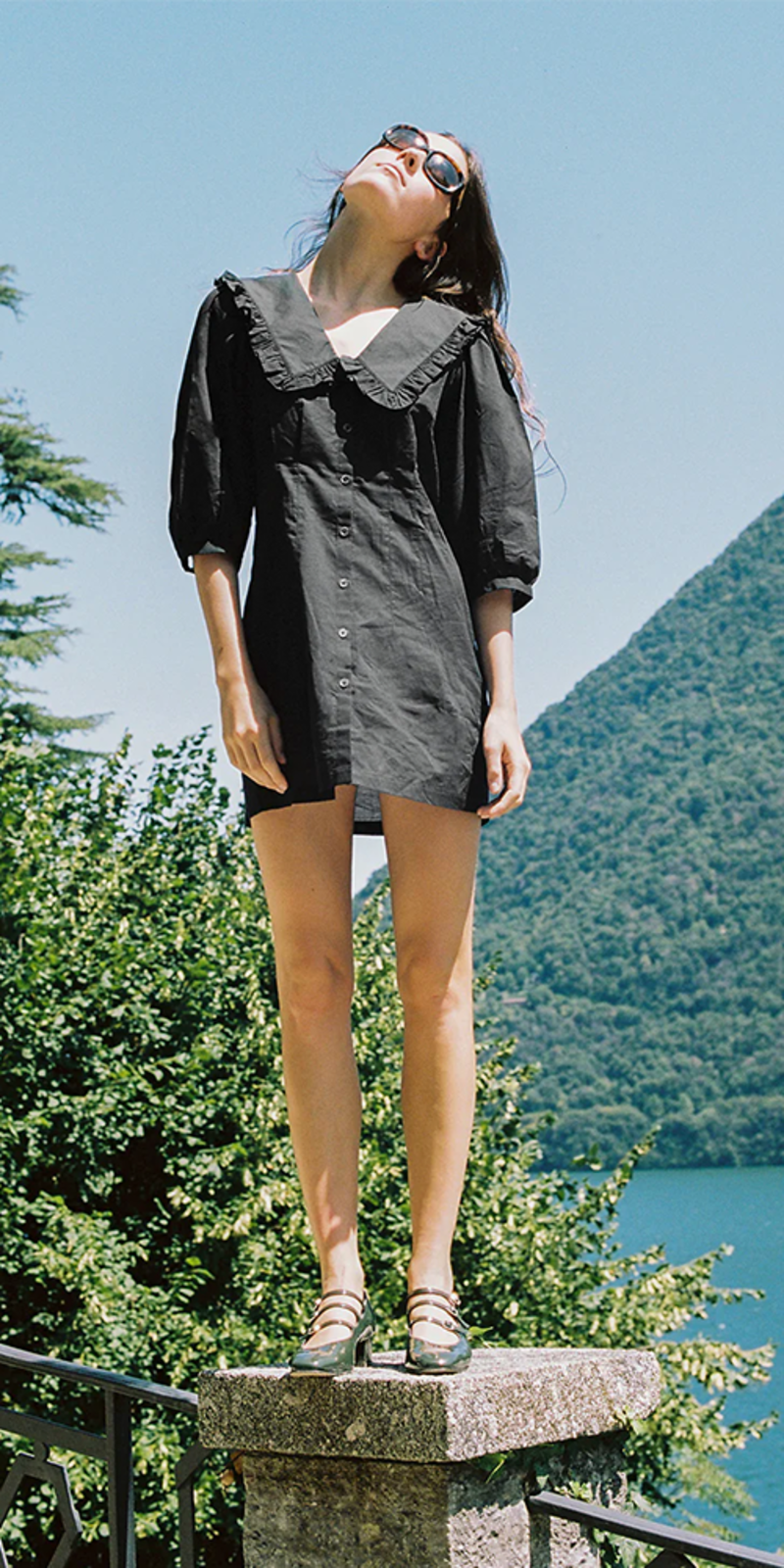 chinese dress ladies V-Neck Boho Linen Dress Mariana main image 1