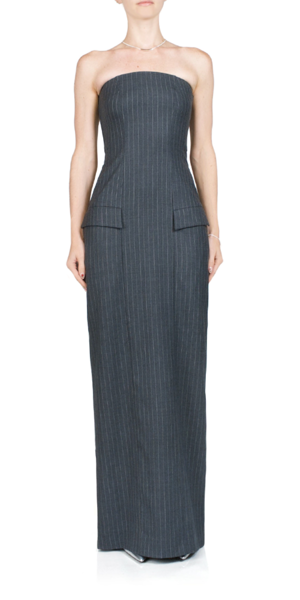 chinese dress ladies Cinder Strapless Maxi Dress - Plum