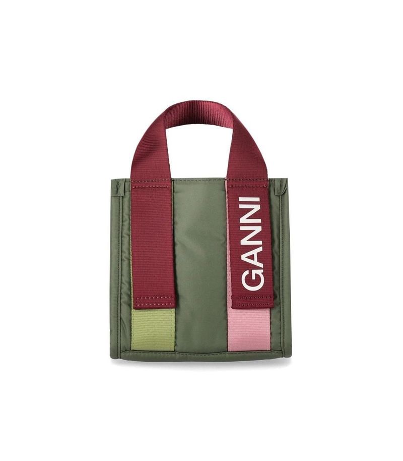 GANNI MINI TOTE TECH MILITARY GREEN BAG | Garmentory
