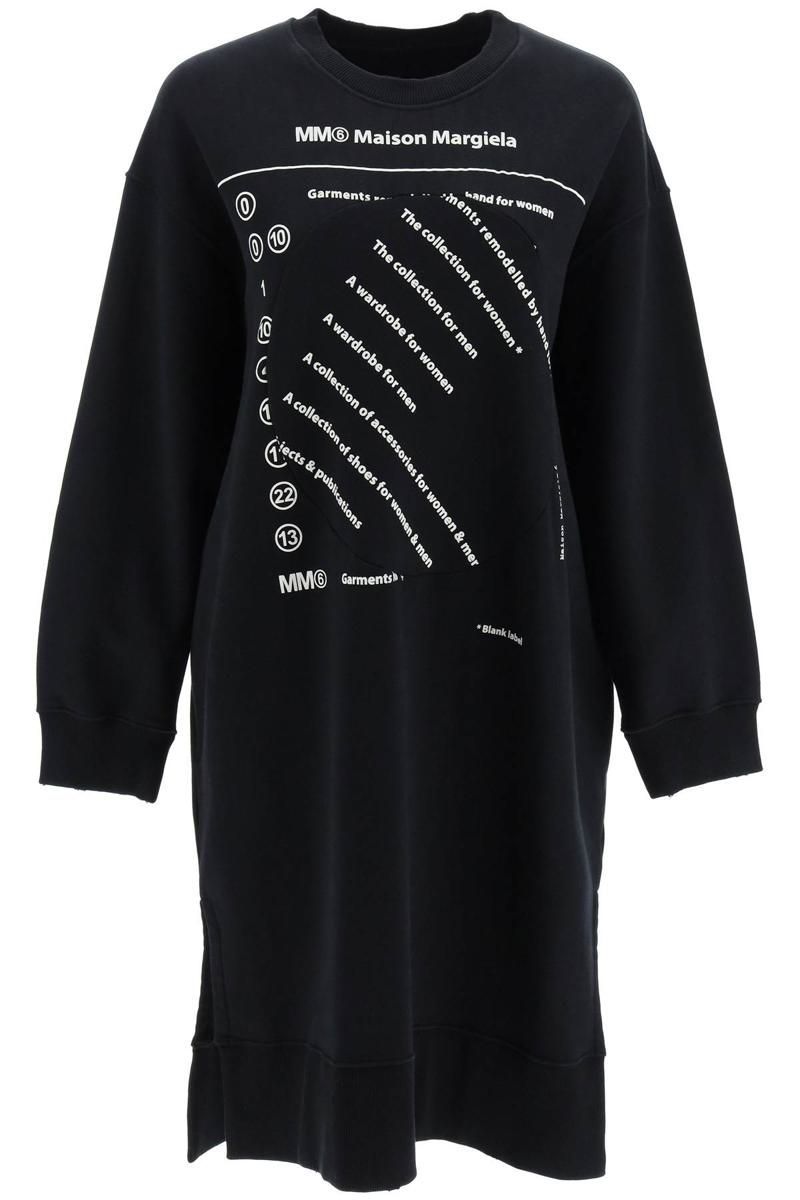 ワンピース MM6 Maison Margiela DRESS - Jersey dress Mm6 Maison Margiela Long Jersey Dress With Satin Inserts