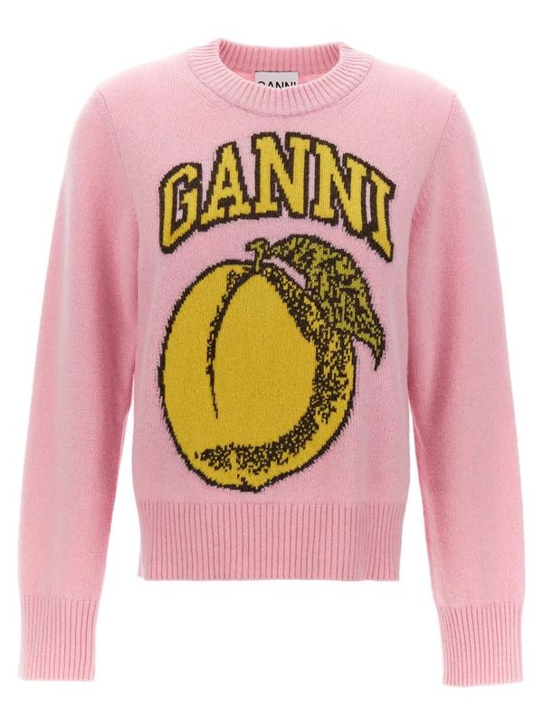 GANNI ブラウン ロゴトレーナー GANNI ブラウン ロゴトレーナー ブラウン（茶色）系 Ganni