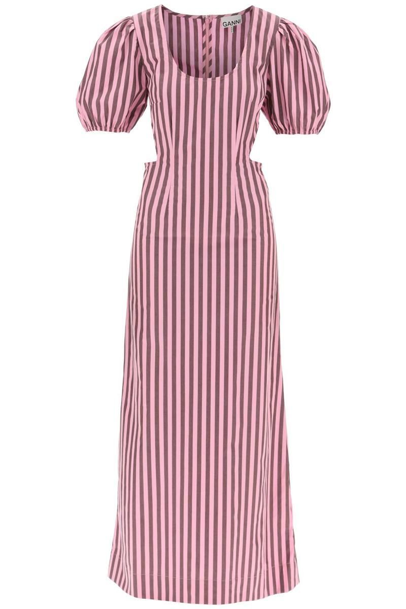 ganni striped maxi dress Ganni Stripe Maxi Strap Dress