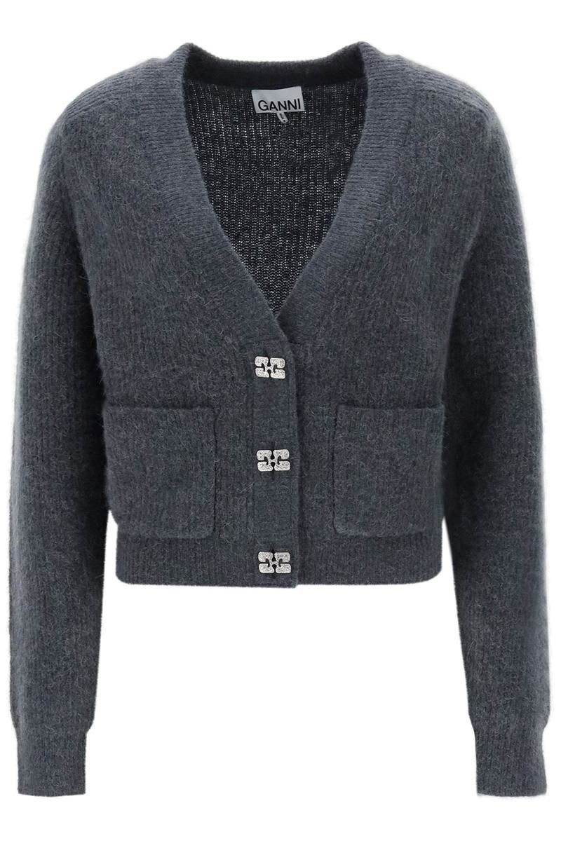 GANNI カーディガン グレー M 楽天市場】GANNI ガニー カーディガン Soft Wool Cardigan Solid K1923