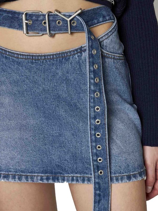 ワンピース Y PROJECT Women Mid Skirts 104DR006 BLUE Y Project Skirts | Garmentory