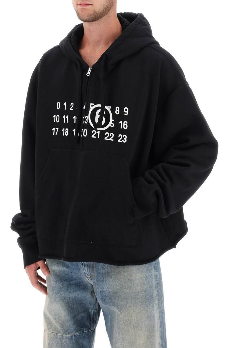 パーカー・フーディ MM6 Maison Margiela Circle 6 Logo Hoodie Black MM6 by Maison Martin Margiela Hoodies for Men | Online Sale