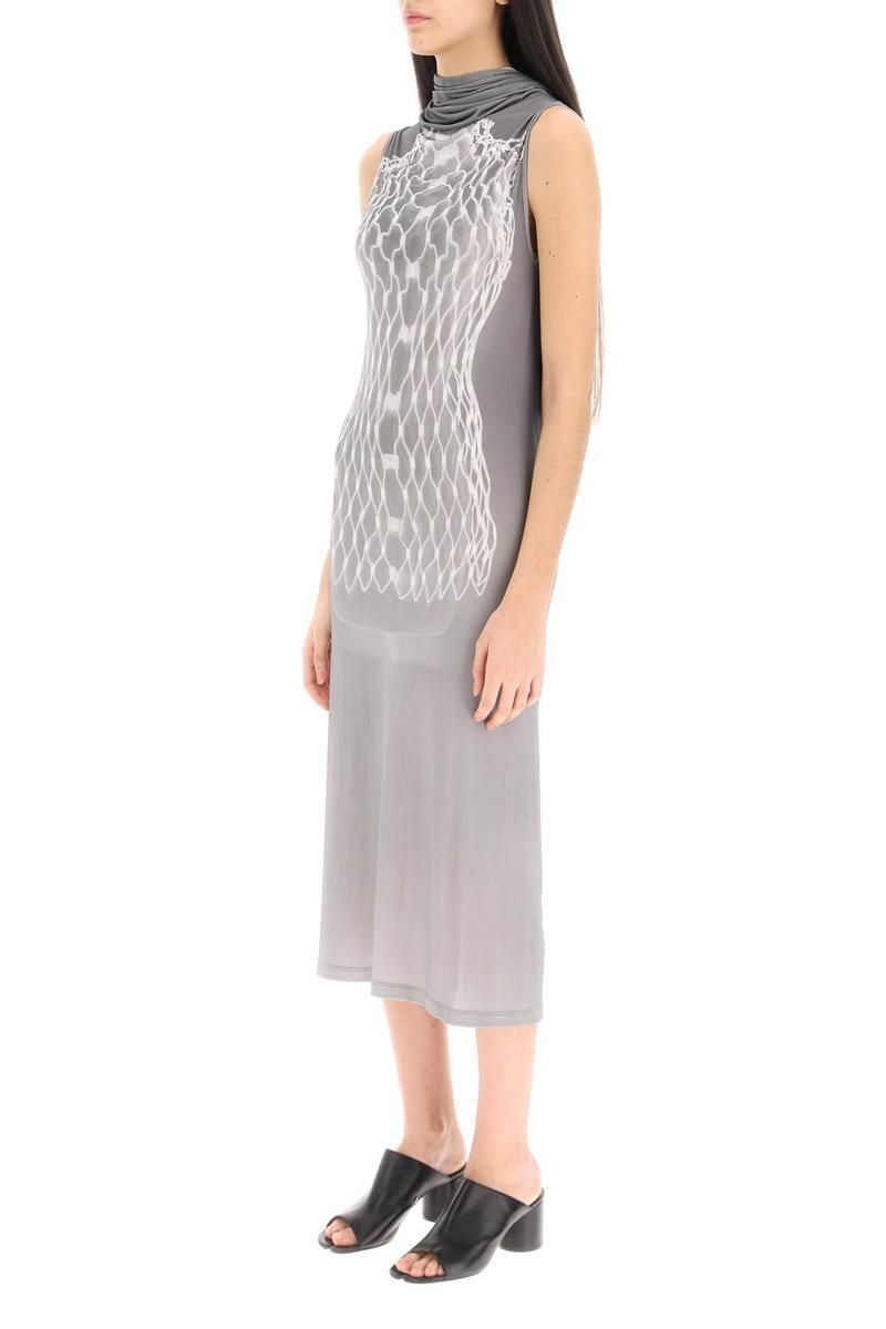 Mm6 maison margiela dummy print jersey midi dress | Garmentory
