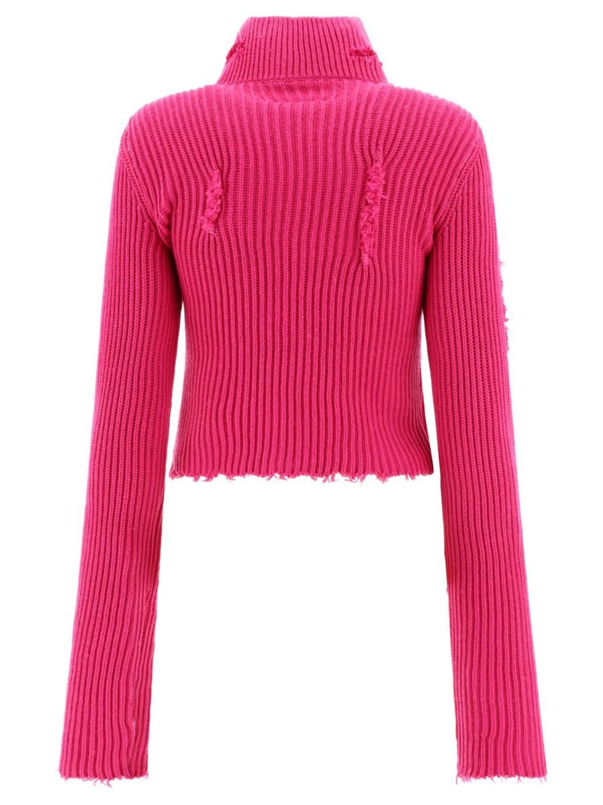 Womens Cardigan Cropped Cardigans Zip MM6 MAISON MARGIELA Zip-up