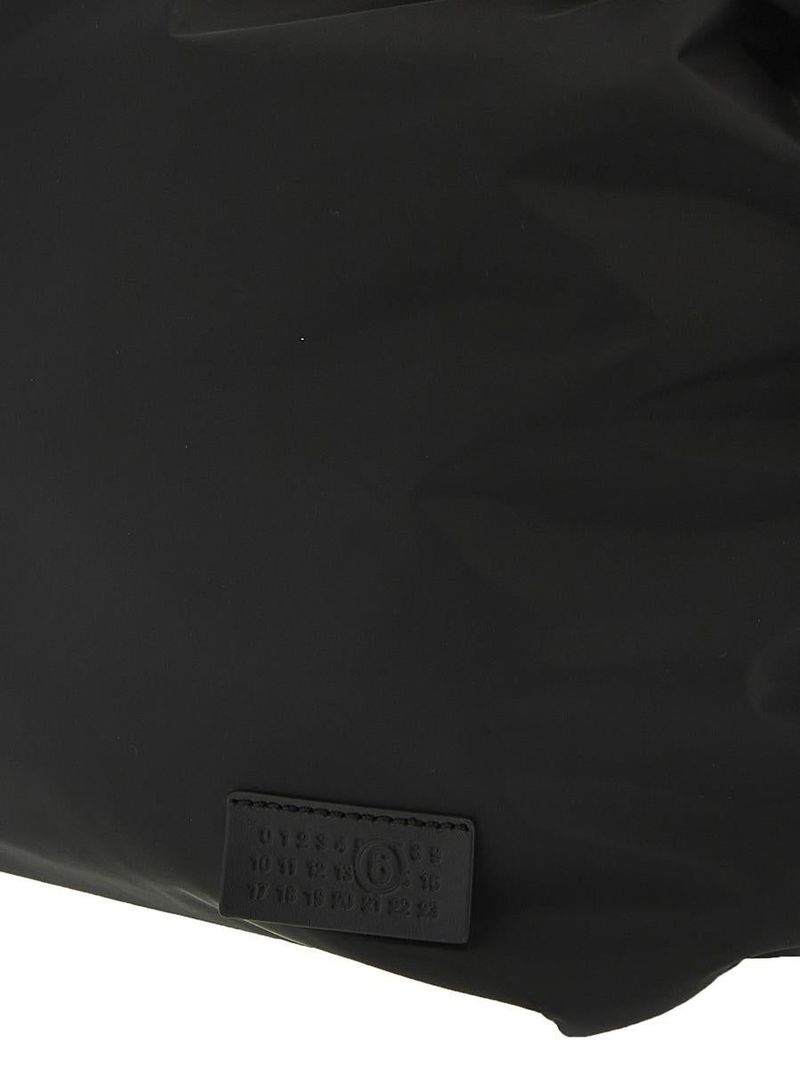 バッグ MM6 Maison Margiela NYLON LOGO BACK PACK MM6 Maison Margiela Nylon backpack with logo - Black