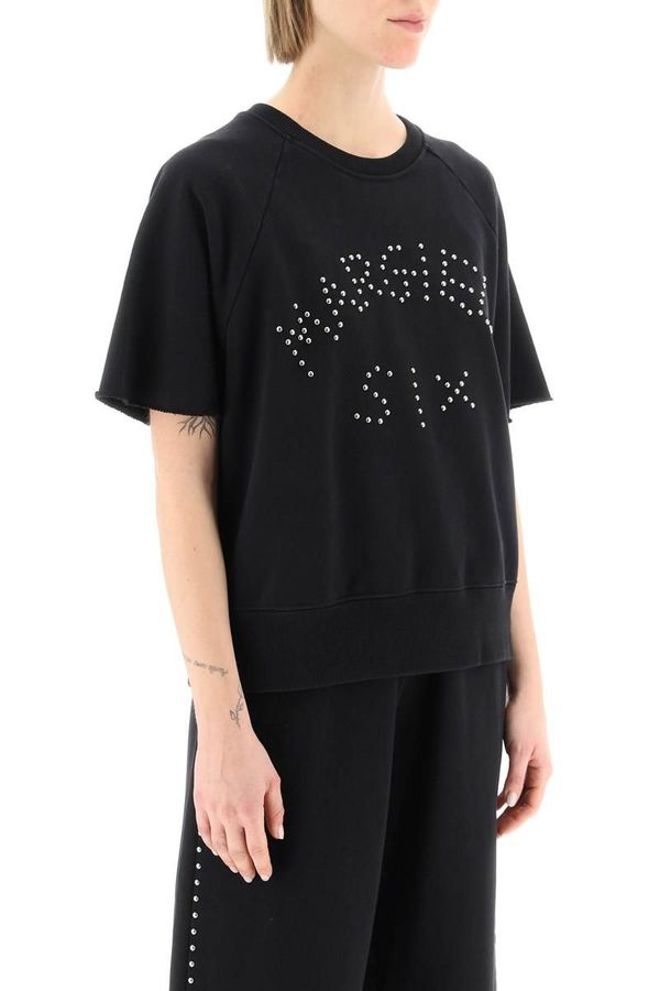 Mm6 maison margiela studded lettering t-shirt | Garmentory