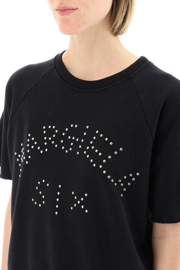 Mm6 maison margiela studded lettering t-shirt | Garmentory