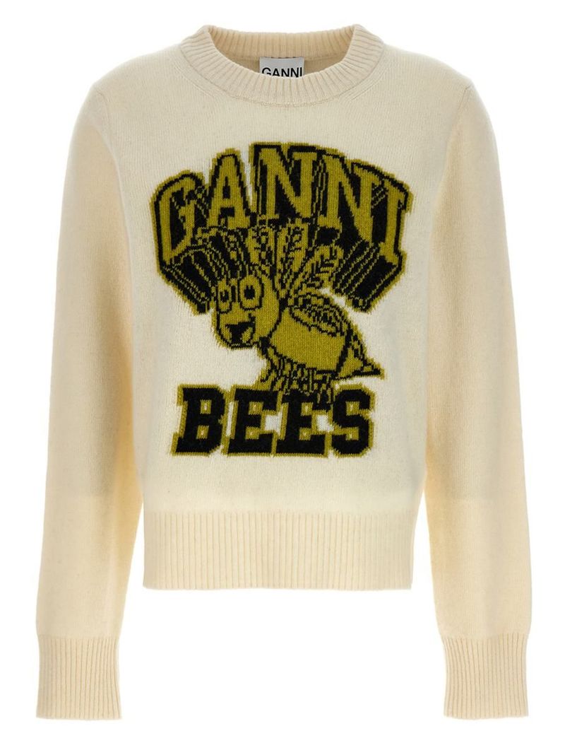 トップス GANNI Graphic O-neck Pullover Bees Ganni Bees' Sweater | Garmentory