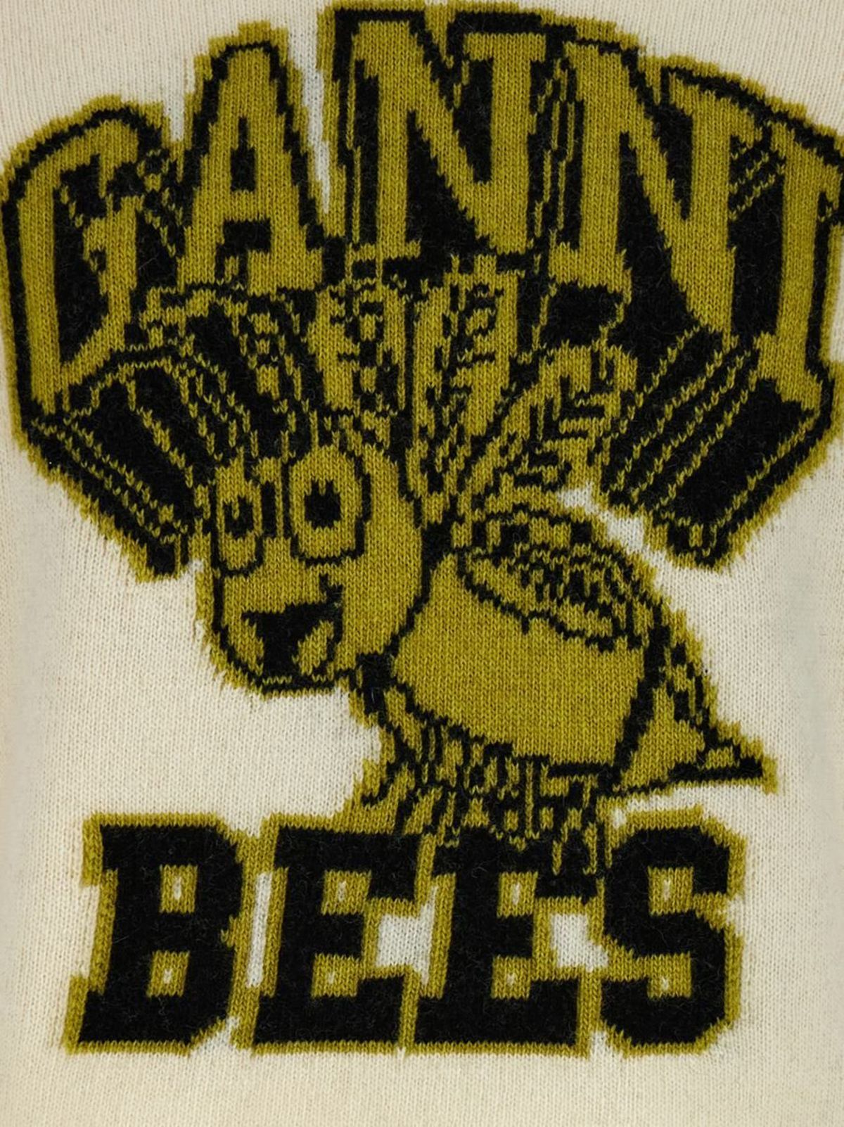 【GANNI】Graphic O-neck Pullover Bees Ganni | Bees Graphic O-Neck Pullover | Egret | Garmentory