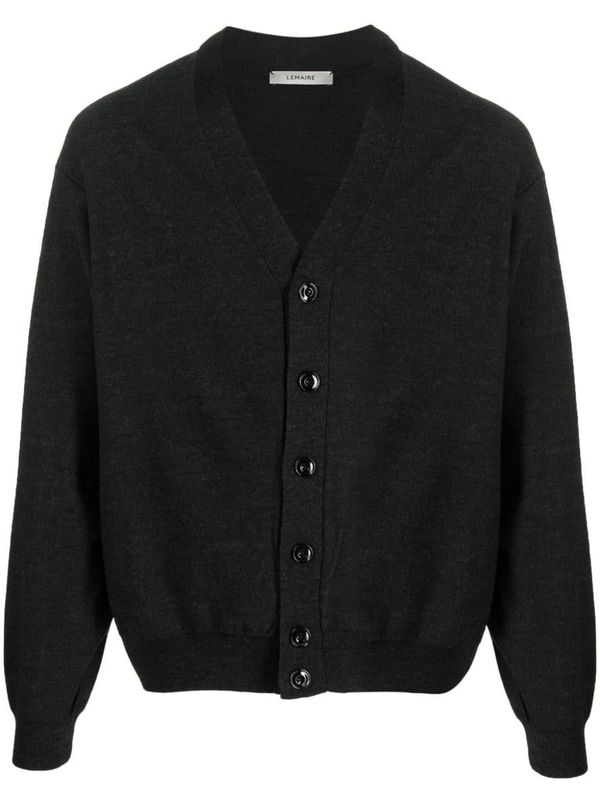 トップス LEMAIRE RELAXED TWISTED CARDIGAN LEMAIRE Gray Relaxed Twisted Cardigan Lemaire