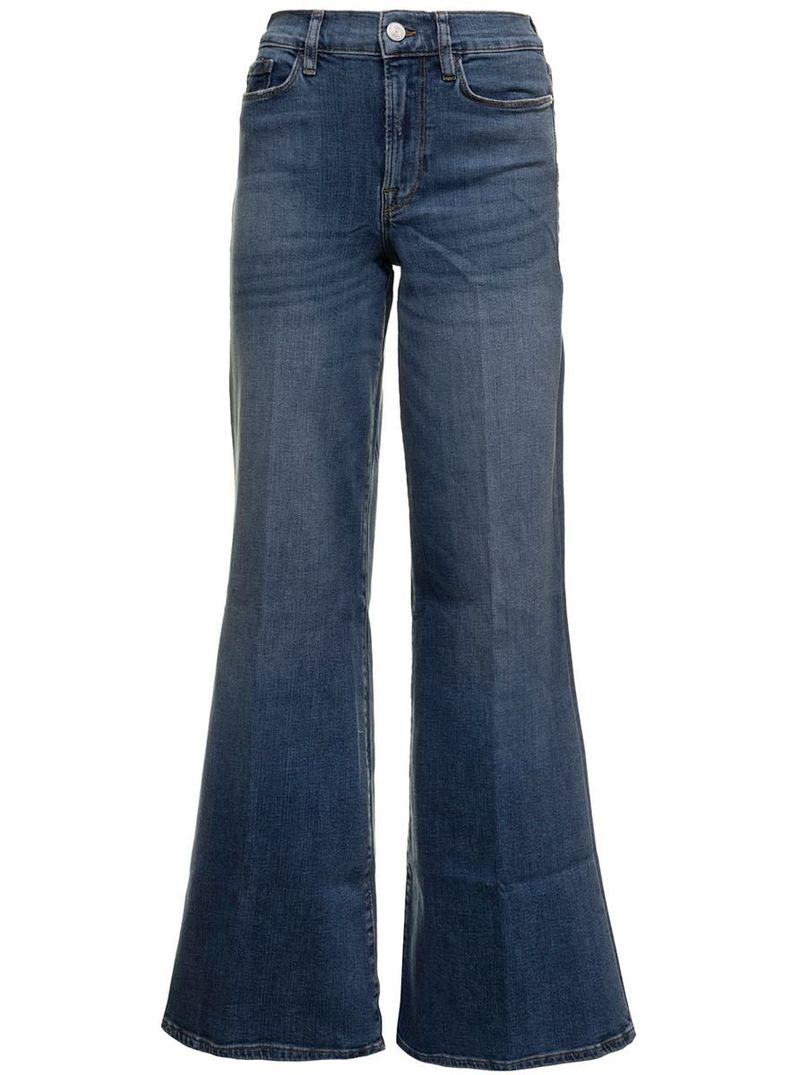 Palazzo Blue Denim Jeans Frame Woman | Garmentory