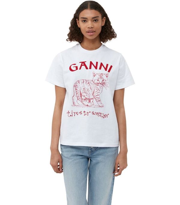 GANNI RELAXED FUTURE WHITE T-SHIRT | Garmentory