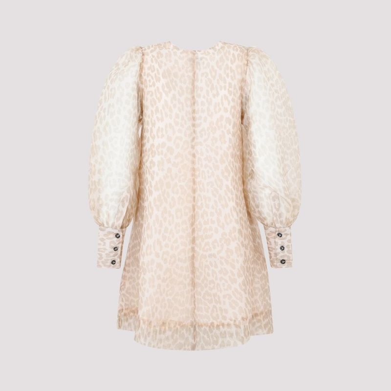 GANNI ORGANZA A SHAPED MINI DRESS | Garmentory