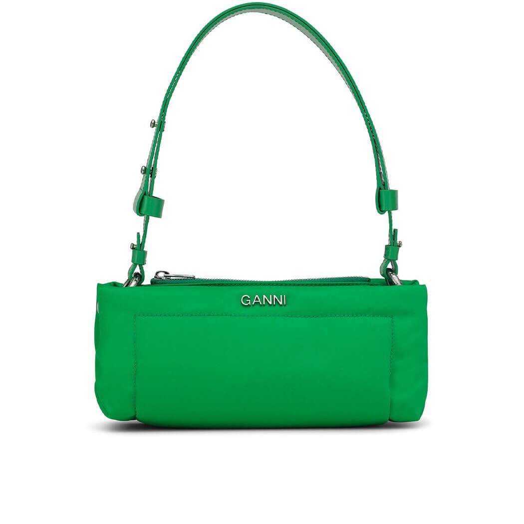GANNI PILLOW BAGUETTE GREEN BAG | Garmentory