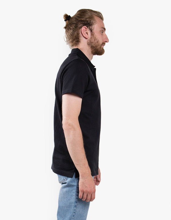 Sunspel Short Sleeve Riviera Polo - black Sunspel Short Sleeve Riviera Polo - black