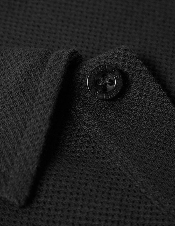 Sunspel Short Sleeve Riviera Polo - black Sunspel Short Sleeve Riviera Polo - black