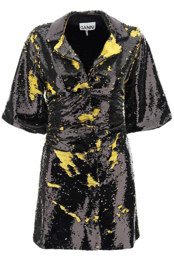 Ganni Bicolor Mini Sequined Dress - Multicolor | Garmentory