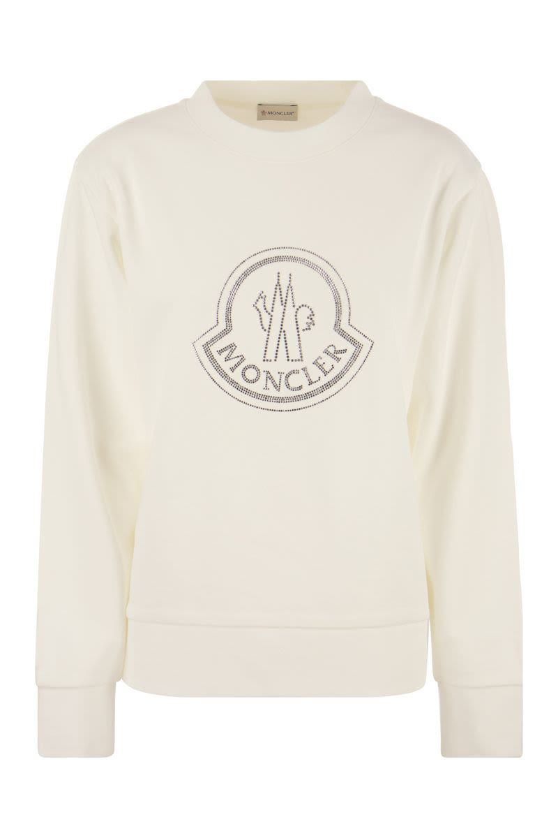 その他 MONCLER Logo sweatshirt with crystals (J20938G00040 033) MONCLER Logo sweatshirt with crystals | Garmentory