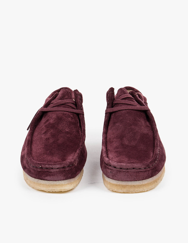 burgundy suede wallabees