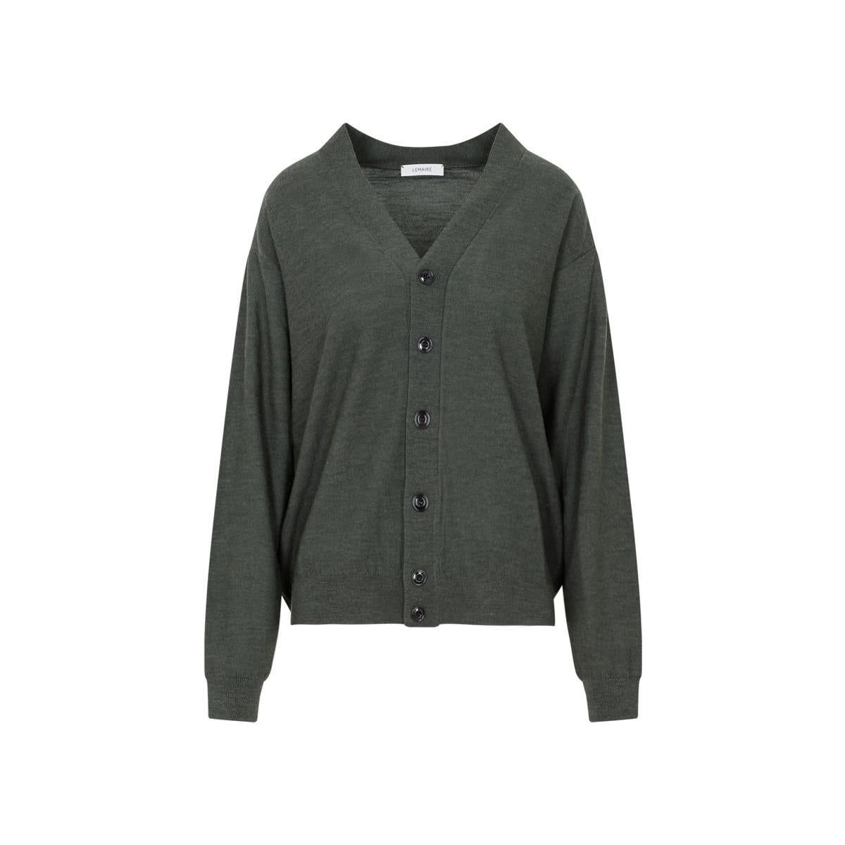 トップス lemaire twisted cardigan S Lemaire - Twisted Cardigan With Scarf in Dark Cacao – Stoy