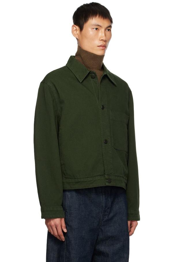 Lemaire Boxy Trucker Denim Jacket - Green | Garmentory