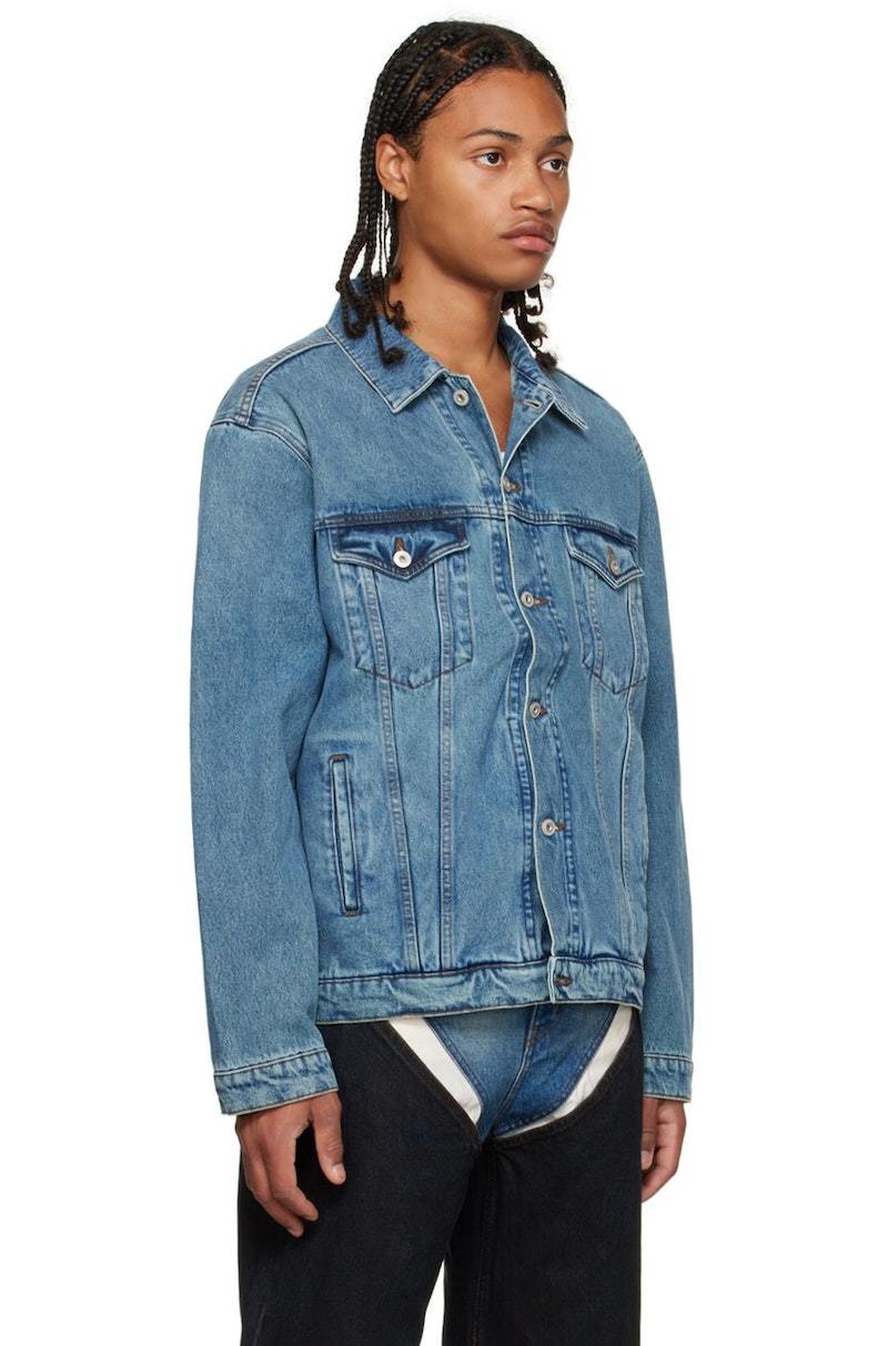 Y/Project Wire Denim Jacket - Blue | Garmentory